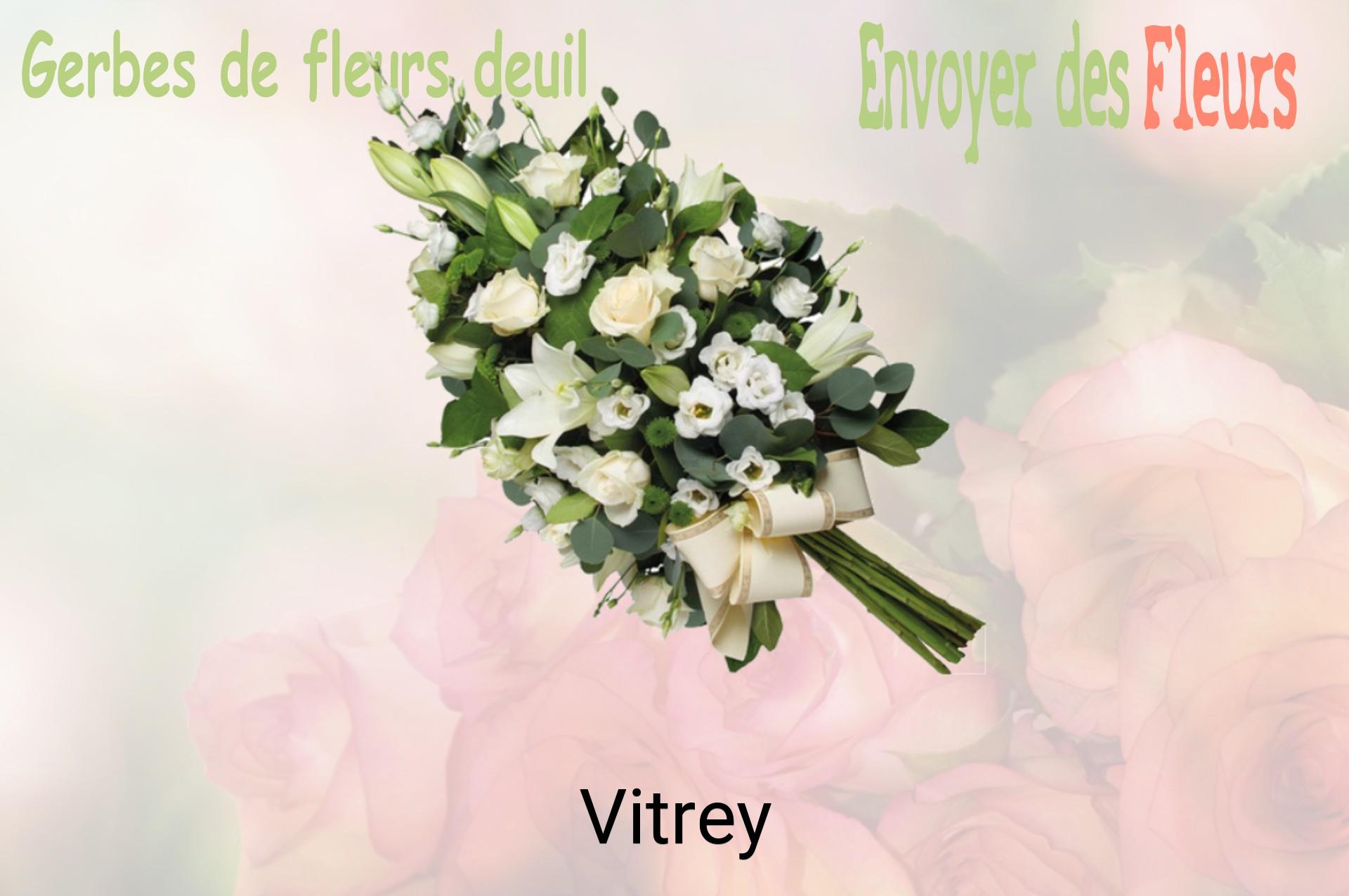 Gerbe de fleurs de deuil livrée à Vitrey